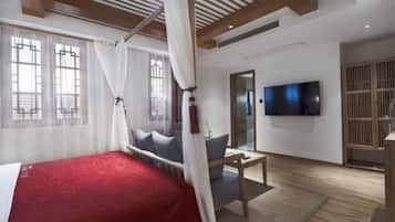 竹溪大床房 (仅限中国大陆宾客) | 办公桌、遮光窗帘、免费 WiFi