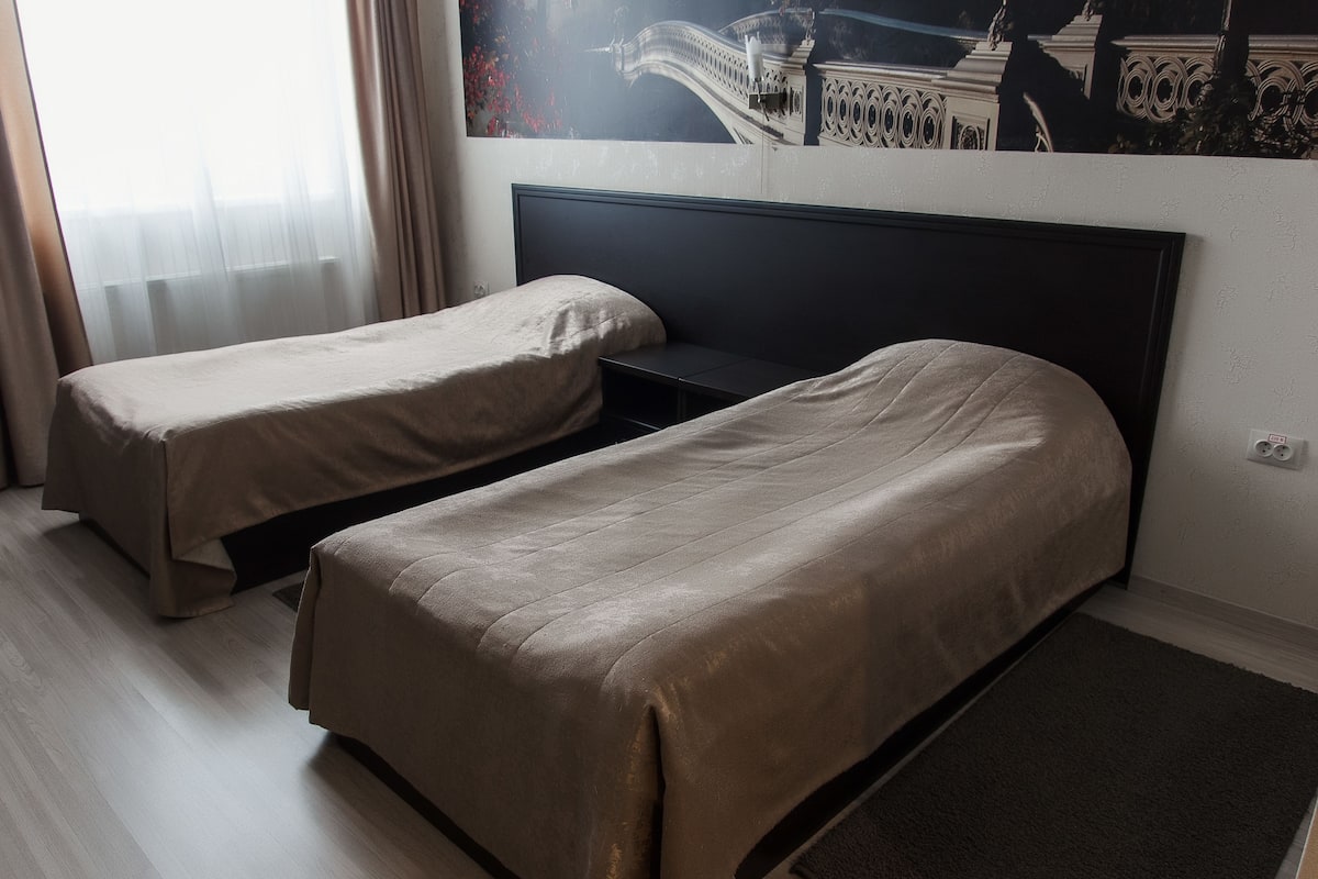 Standard Twin Room | Minibar, desk, laptop workspace, soundproofing