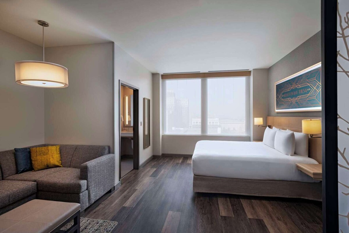 In-room safe, desk, laptop workspace, blackout drapes