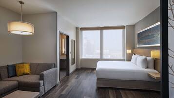 In-room safe, desk, laptop workspace, blackout drapes