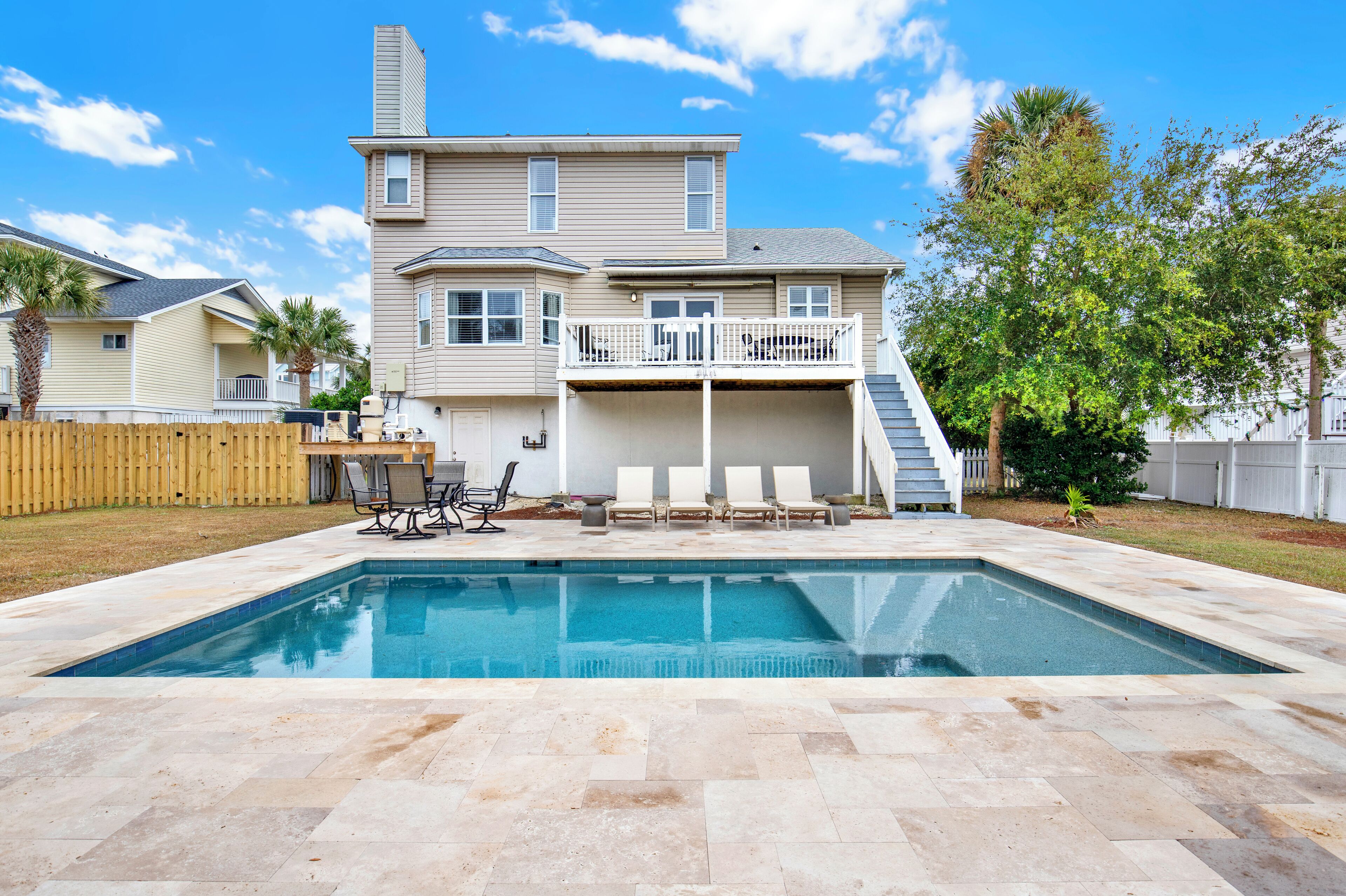 A heated pool