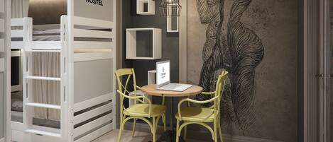 Shared Dormitory, Mixed Dorm (4 guests, Grey) | Individually decorated, desk, laptop workspace, blackout drapes
