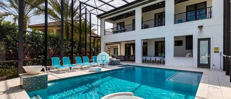 Piscina externa, piscina aquecida