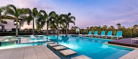 Et oppvarmet basseng