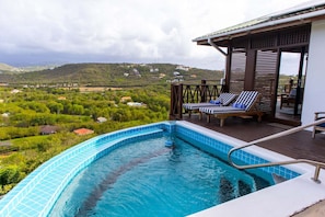 Pool - Ocean-view 1BR Orchid Cottage in Cap Estate with private pool, patio & A/C. (Cap Estate)