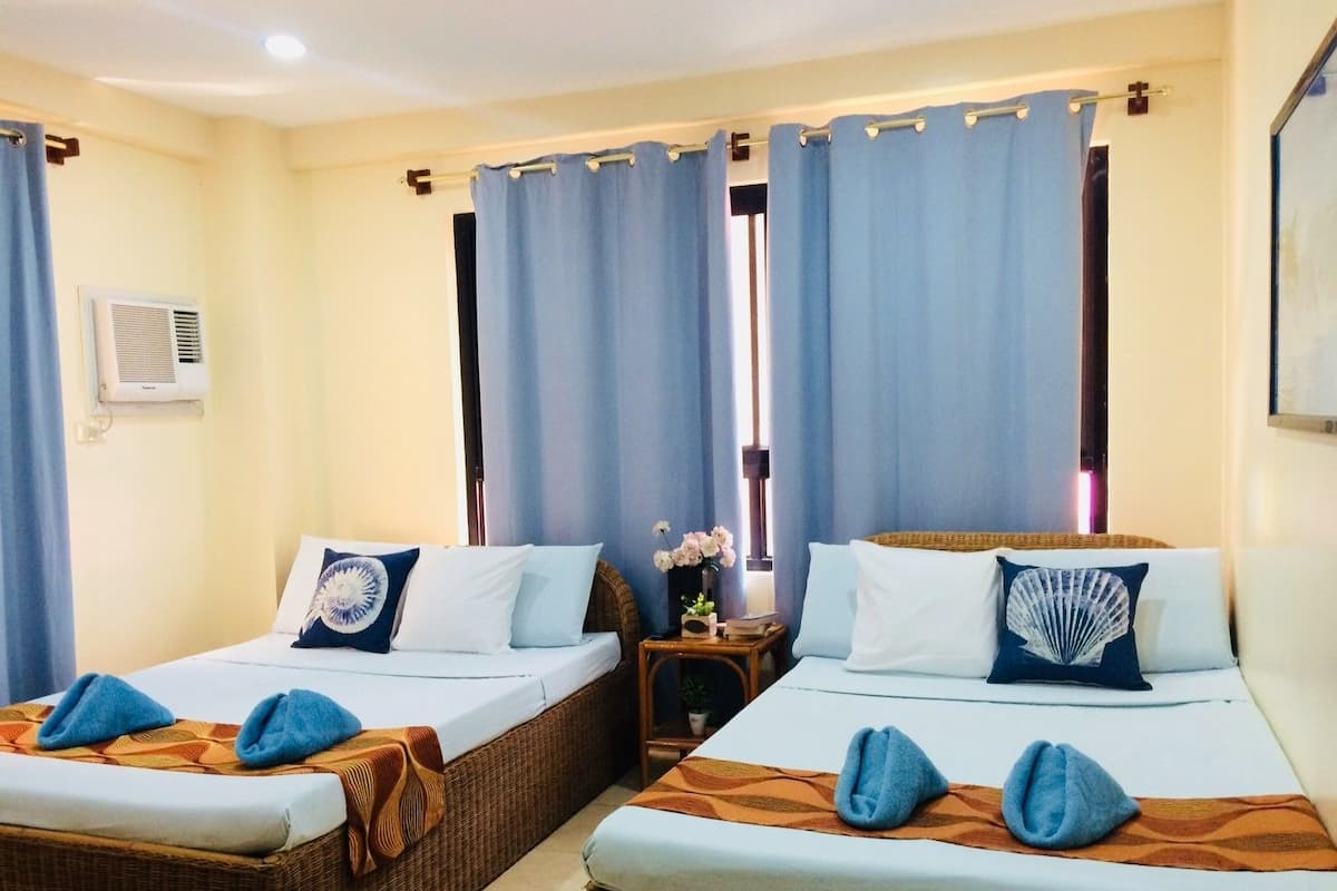 Basic Quadruple Room, Non Smoking, Mountain View | In-room safe, desk, laptop workspace, soundproofing