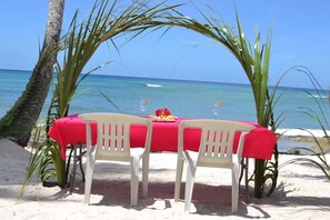 Outdoor banquet area