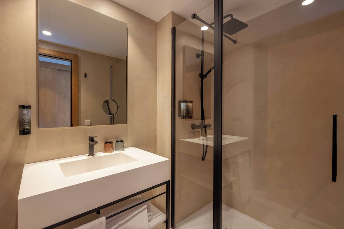 double room, balcony (partial beach view) | bathroom | free toiletries, hair dryer, towels, soap