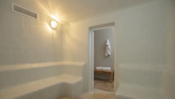 Sauna, hot tub, steam room, body treatments, aromatherapy