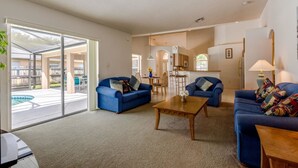 House | Living room | TV, DVD player, table tennis - Great 4 bed Villa With own Private Pool With no Rear Neighbours - 362 (Clermont)