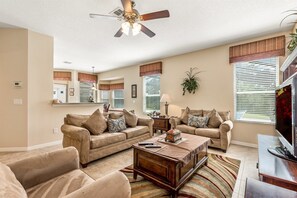 House | Living room | TV, DVD player, foosball