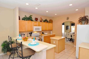 House | Private kitchen | Fridge, microwave, dishwasher, cookware/dishes/utensils - Large 5 bed Villa With Private Pool and Modern Decor - 305 (Davenport)