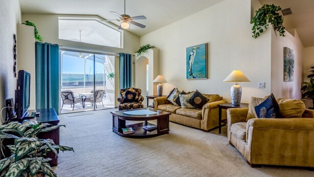 House | Living room - Superbly Furnished 4 BED Villa With Private South Facing Pool, Extended SUN Deck AND SPA - 348 (Davenport)