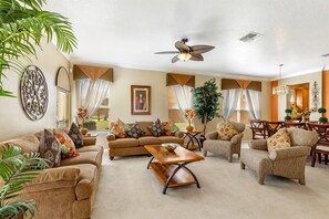 House | Living room | Flat-screen TV, DVD player, foosball - Magnificent Modern Dream Resort 20 Minutes From Disney - 470 (Davenport)