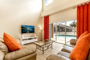 House | Living room | TV, video-game console, DVD player, table tennis - Fabulous 5 bed Villa With a South Facing Pool - 465 (Davenport)