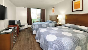 Desk, free WiFi, bed sheets