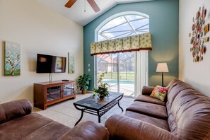 House | Living room | TV - Fabulous 4 bed Villa With Private Pool and spa - 398 (Davenport)
