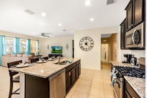 Fridge, microwave, stovetop, dishwasher