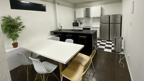 Espaço de cozinha compartilhada