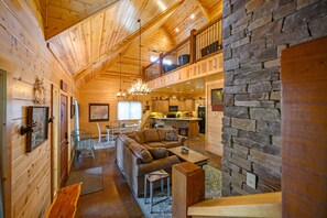 TV, fireplace, DVD player, table football