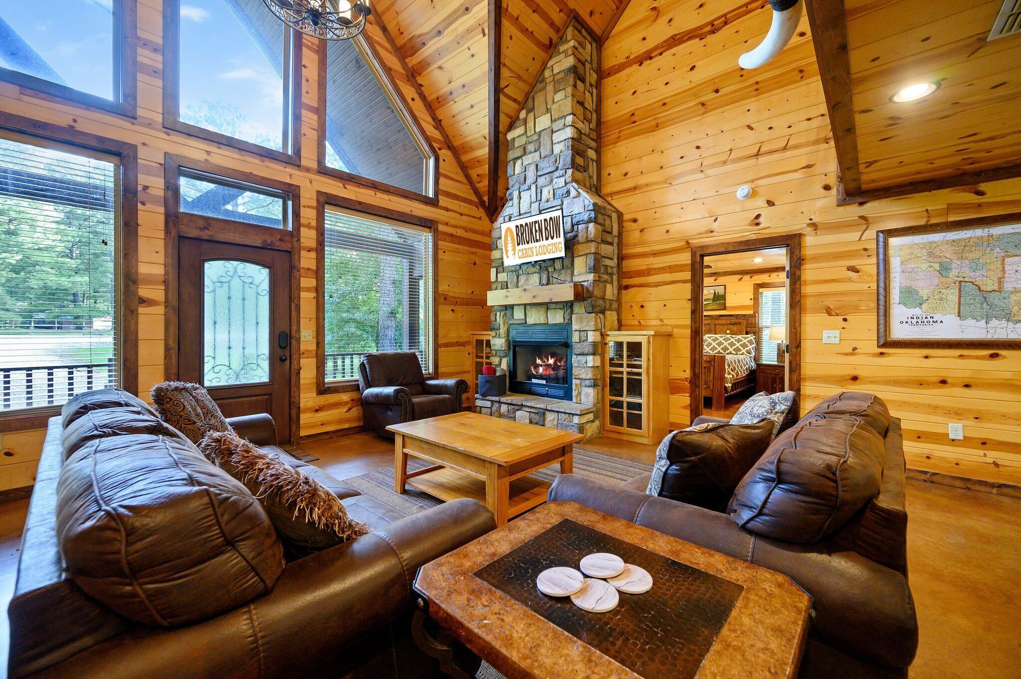 Fireplace, DVD player