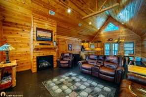 Smart TV, fireplace, video games