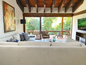TV connectée, cheminée