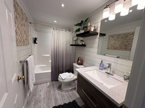Hair dryer, towels