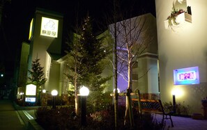 Front of property – evening/night
