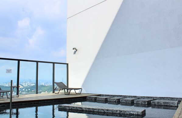 Outdoor pool, a rooftop pool
