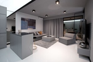 Luxury-Apartment | Wohnbereich | Smart-TV