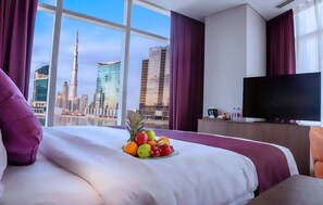 Literie de qualité supérieure, couette en duvet d'oie, minibar