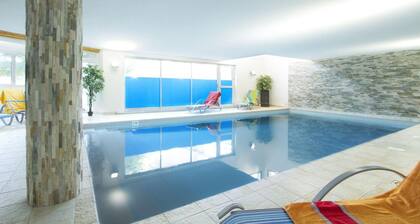 300m from ski slopes, fitness, swimming pool, balcony, tv, ski locker, 38mÂČ