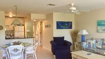 Condo (A2 1BED/1BATH) | Living room | Flat-screen TV