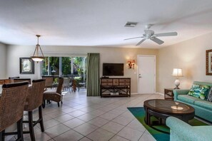 Condo | Living room | Flat-screen TV - C4 2bed/2bath (Sanibel)