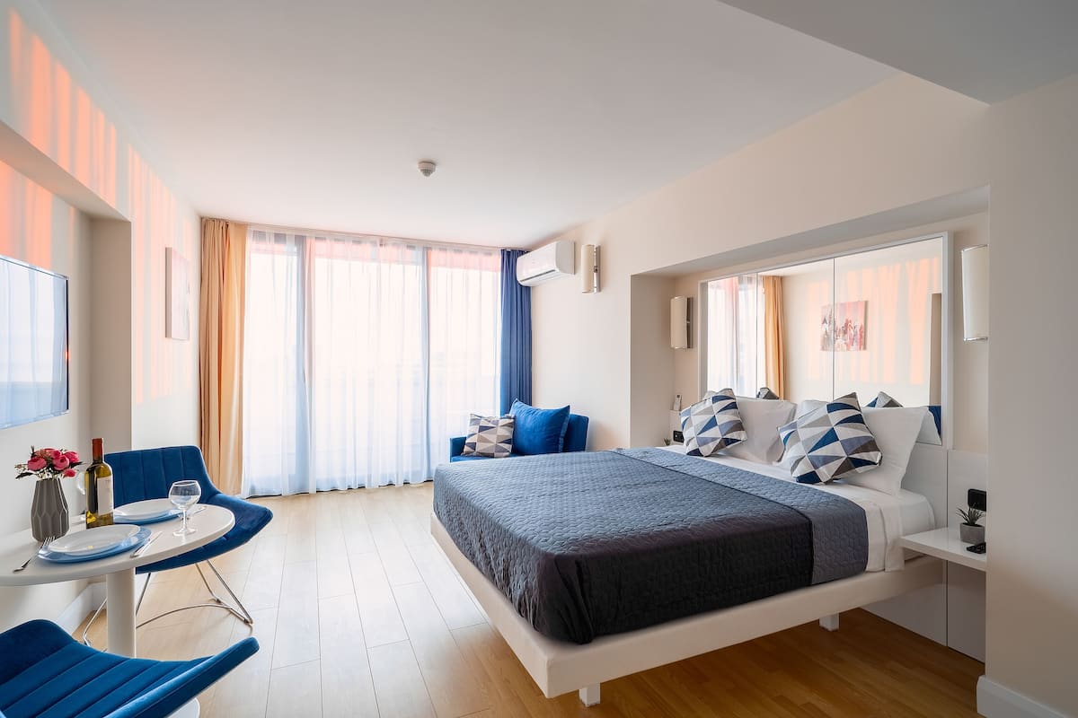 Superior studio | 1 slaapkamer, lakens van Egyptisch katoen, luxe beddengoed