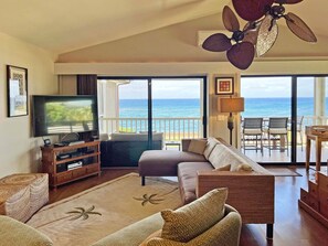 TV, DVD-spiller, bøker og musikkbibliotek