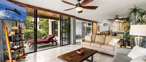 Leilighet, flere senger (Keauhou Kona Surf & Racquet Club#6-10) | Oppholdsområde