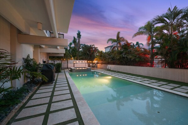 A heated pool