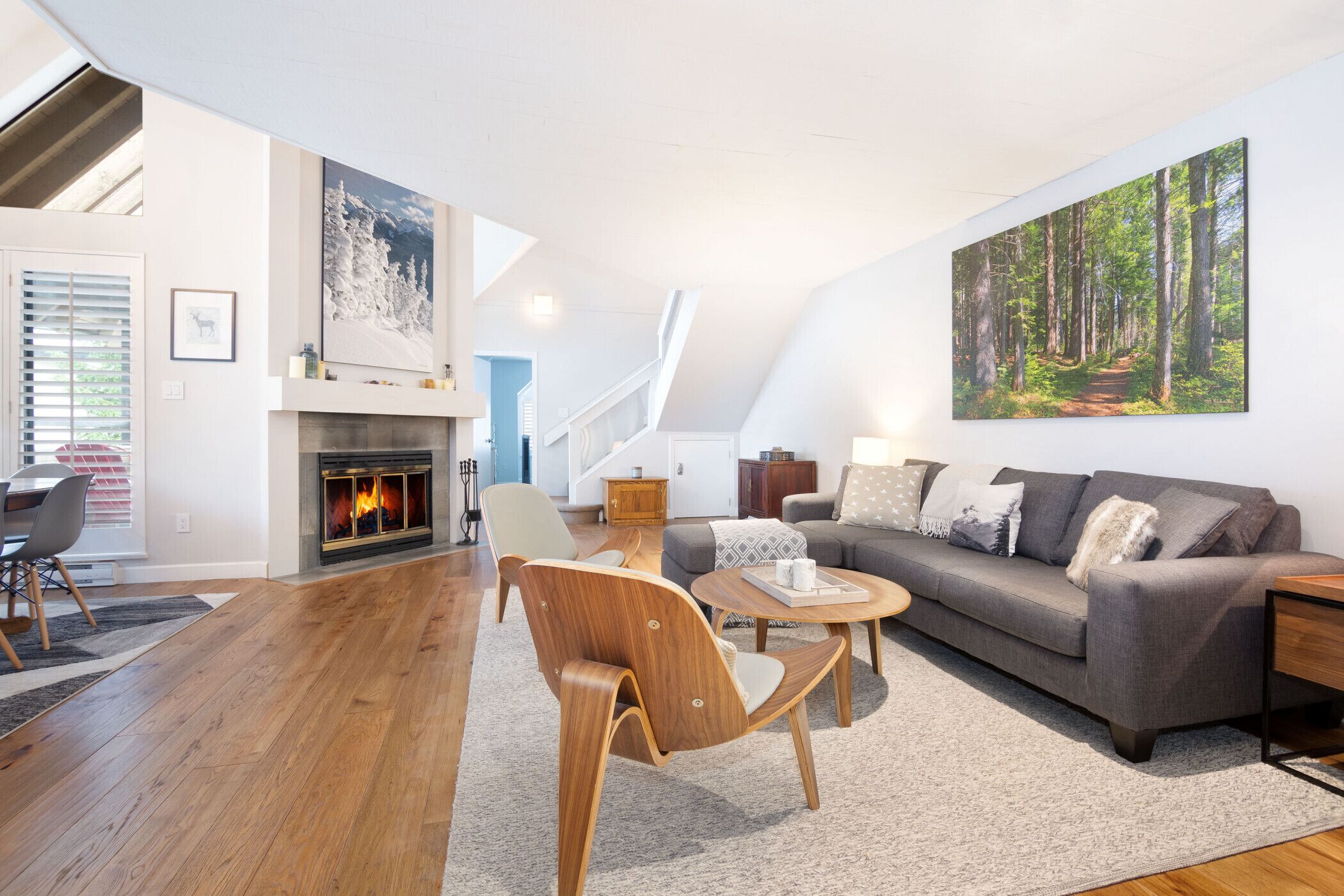 Télévision, cheminée