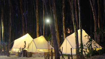 Outdoor banquet area