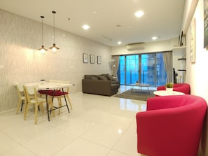 Senior Suite, 2 Bedrooms | Living room | LED TV - OHO Suites KLCC Summer Suites (Kuala Lumpur)