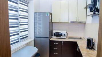 Apartment, 1 Schlafzimmer | Eigene Küche | Kühlschrank, Mikrowelle, Wasserkocher, Kochgeschirr/Geschirr/Besteck