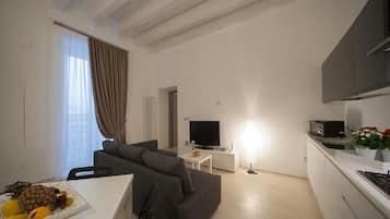 Appartamento familiare, 1 camera da letto, cucina | Cucina privata | Macchina per caffè espresso, macchina per tè/caffè, bollitore elettrico