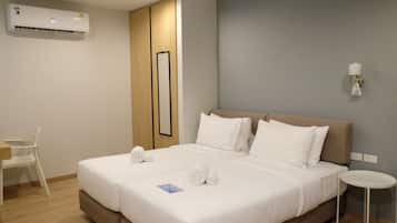 Kahden hengen standard-huone (kaksi sänkyä) | Tallelokero huoneessa, pimennysverhot, silitysrauta/-lauta