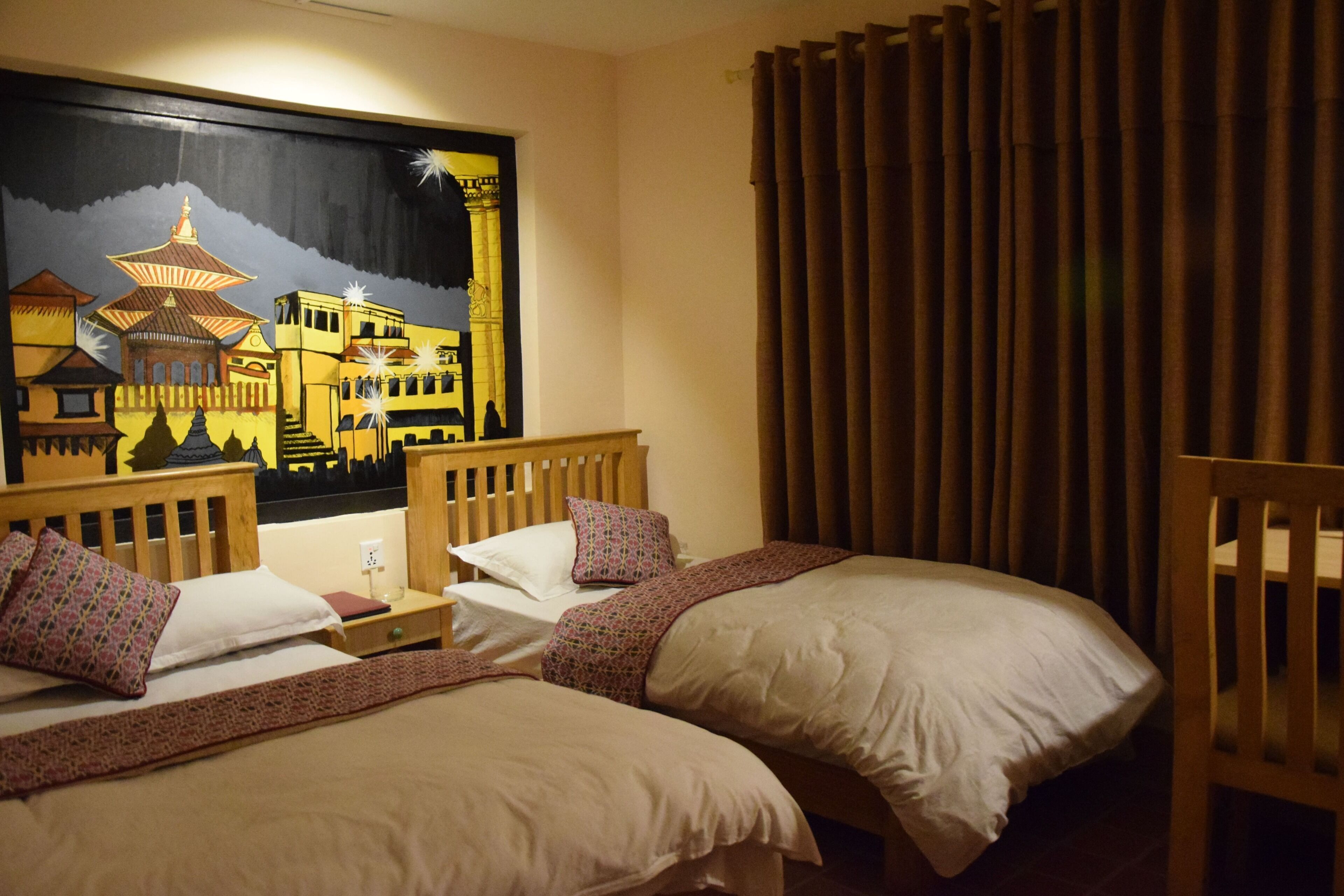 Pillow-top beds, individually decorated, laptop workspace