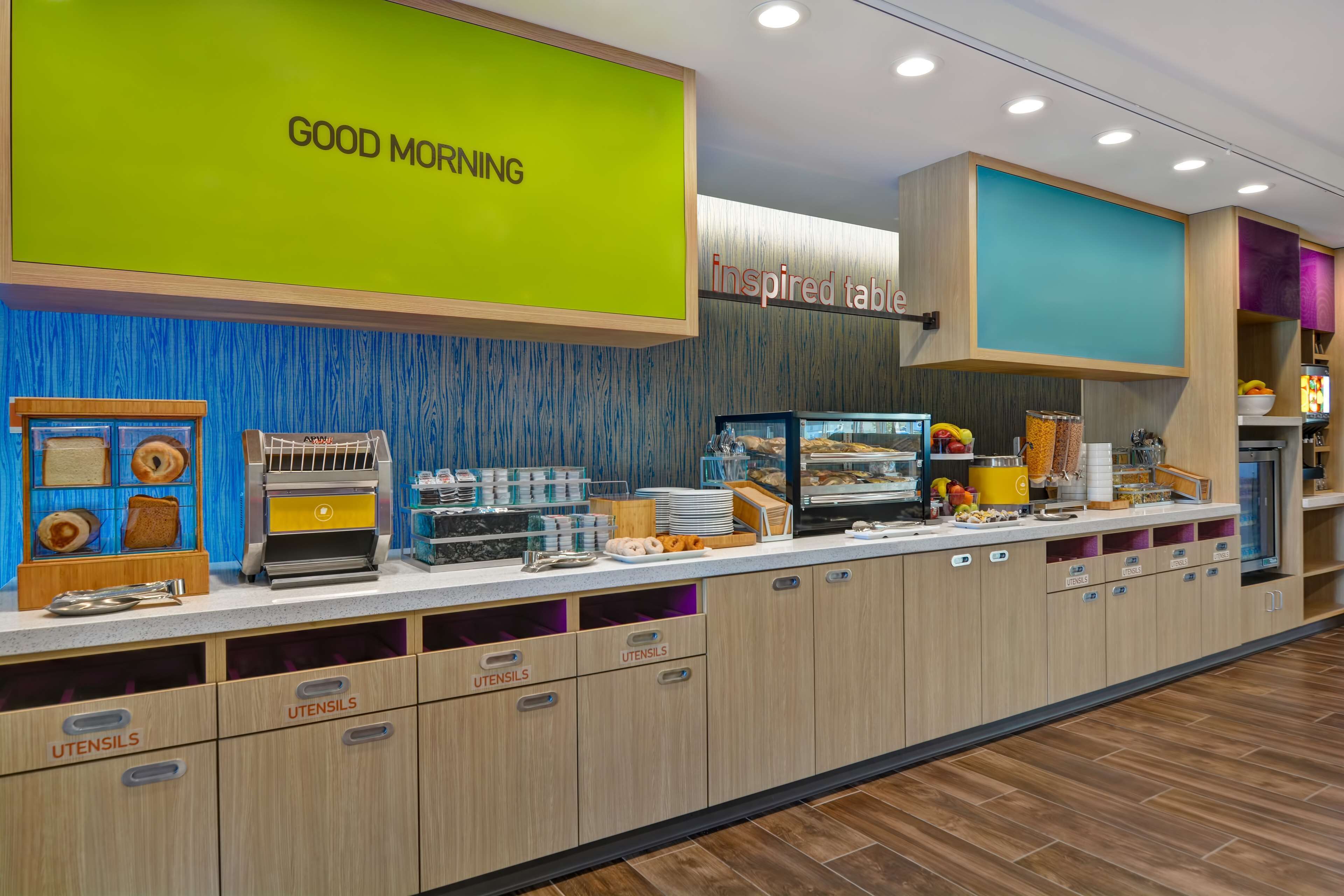 Free daily self-serve breakfast