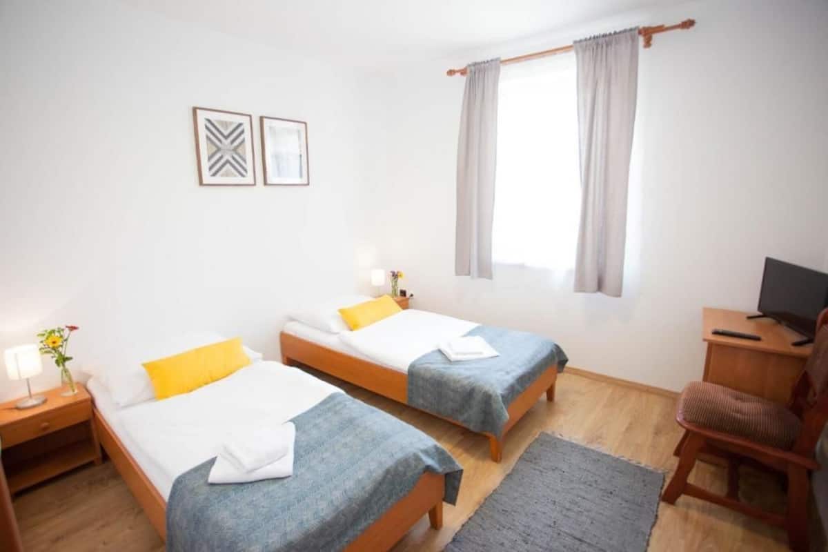 Camera Basic con letto matrimoniale o 2 letti singoli | 1 camera, postazione laptop, Wi-Fi gratuito, lenzuola