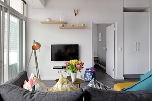 Luxury Apartment, 2 Bedrooms, City View | Living area | Flat-screen TV - Zara By Stay Amazing (Cape Town)