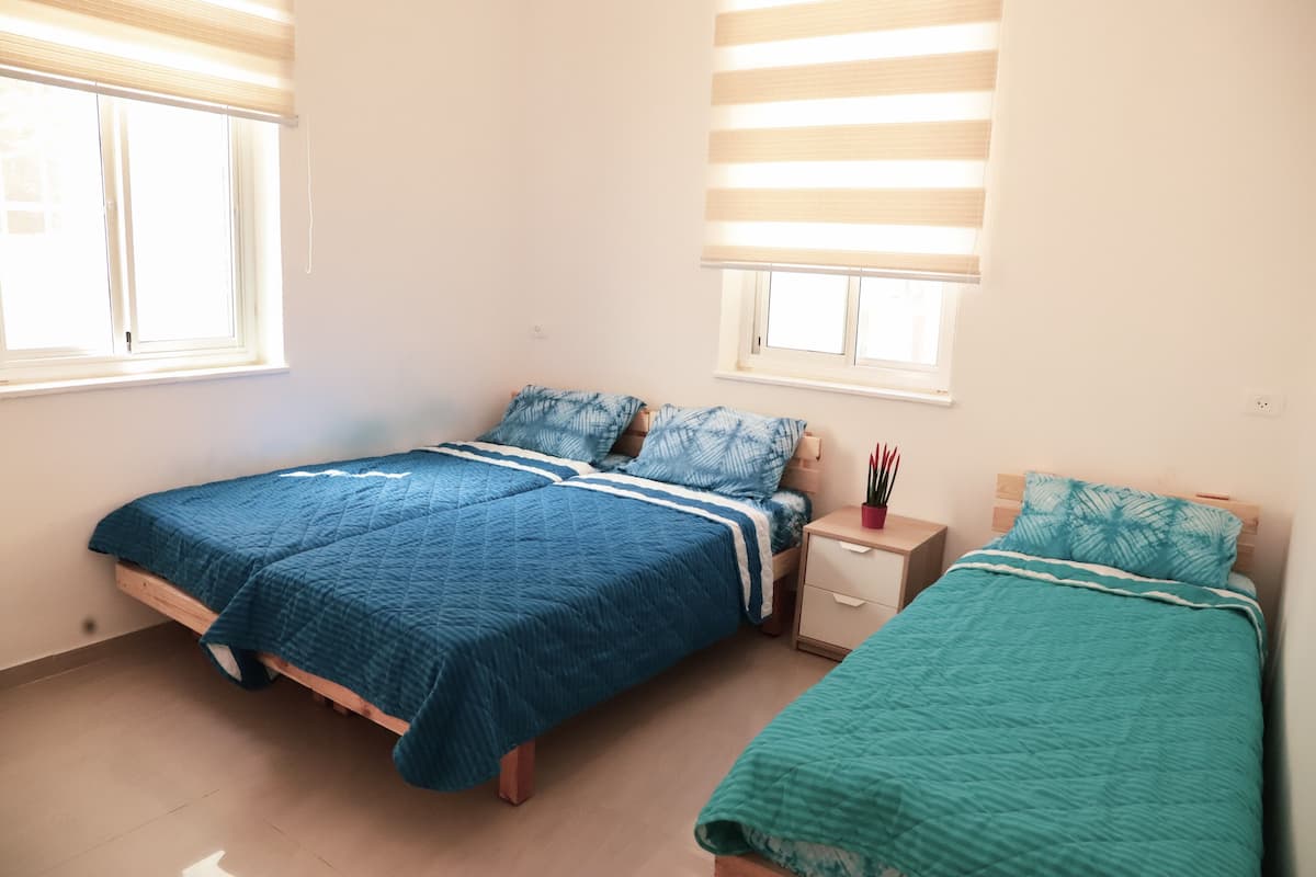 Desk, blackout drapes, iron/ironing board, free WiFi
